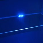 Kép 17/20 - Nappali sor LED világítással, fehér/fekete- extra magas fényű HG, LEO