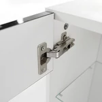 Kép 18/20 - Nappali sor LED világítással, fehér/fekete- extra magas fényű HG, LEO