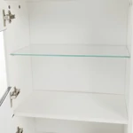 Kép 19/20 - Nappali sor LED világítással, fehér/fekete- extra magas fényű HG, LEO