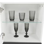 Kép 20/20 - Nappali sor LED világítással, fehér/fekete- extra magas fényű HG, LEO