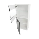 Kép 5/20 - Nappali sor LED világítással, fehér/fekete- extra magas fényű HG, LEO