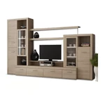 Kép 2/3 - Nappali sor LED világítással, sonoma tölgyfa, ATLANTIS NEW