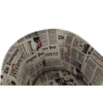 Kép 13/13 - Klub fotel, textilbőr fekete/szövet újságminta, CUBA
