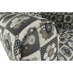 Kép 8/20 - füles fotel puffal, szövet patchwork N1, ASTRID