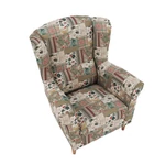 Kép 10/11 - Füles fotel, szövet patchwork viorica 1, CHARLOT