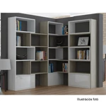 Kép 1/12 - Többfunkciós könyvespolc, fehér/tölgy sonoma, ASTA