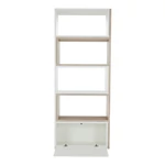 Kép 2/12 - Többfunkciós könyvespolc, fehér/tölgy sonoma, ASTA