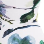 Kép 5/18 - Füles fotel, szövet minta zöld levél, CHARLOT