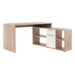 Kép 1/19 - Sarok íróasztal, sonoma tölgy/fehér, NOE NEW