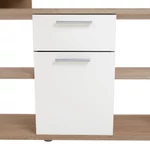Kép 12/19 - Sarok íróasztal, sonoma tölgy/fehér, NOE NEW