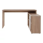 Kép 7/19 - Sarok íróasztal, sonoma tölgy/fehér, NOE NEW