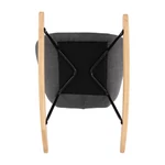 Kép 15/20 - Hintafotel, szürke anyag/fa, HARPER