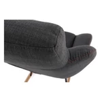 Kép 5/20 - Hintafotel, szürke anyag/fa, HARPER