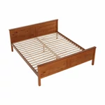 Kép 17/20 - Ágy, tűnyalábos fenyőfa tölgy árnyalatban, 160x200, PROVO