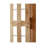 Kép 6/20 - Ágy, tűnyalábos fenyőfa tölgy árnyalatban, 160x200, PROVO