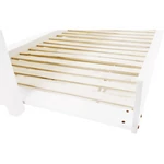Kép 4/18 - Ágy pótággyal, tűnyalábos fenyőfa, fehér, 90x200, GLAMIS