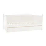 Kép 6/18 - Ágy pótággyal, tűnyalábos fenyőfa, fehér, 90x200, GLAMIS