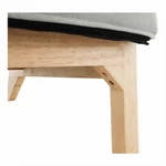 Kép 14/20 - Fotel lábtartóval, világosszürke/természetes, ZANDER