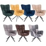 Kép 2/19 - Dizájnos forgó fotel, patchwork/fekete, KOMODO