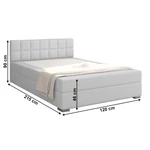 Kép 3/20 - Boxspring típusú ágy 120x200, világosszürke, FERATA KOMFORT