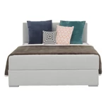 Kép 6/20 - Boxspring típusú ágy 120x200, világosszürke, FERATA KOMFORT
