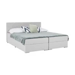 Kép 1/20 - Boxspring típusú ágy 160x200, világosszürke, FERATA KOMFORT
