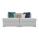 Kép 4/20 - Boxspring típusú ágy 160x200, világosszürke, FERATA KOMFORT