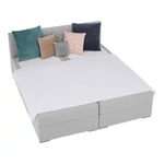 Kép 5/20 - Boxspring típusú ágy 160x200, világosszürke, FERATA KOMFORT
