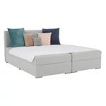 Kép 6/20 - Boxspring típusú ágy 160x200, világosszürke, FERATA KOMFORT