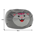 Kép 9/20 - Babzsák, szürke szövet, BABY TYP 1