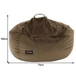 Kép 2/20 - Babzsák, szürkésbarna TAUPE szövet, TRIKALO