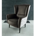 Kép 9/11 - Design fotel, Velvet anyag barna/minta Terra, BELEK