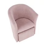 Kép 7/20 - Klub fotel puffal, rózsaszín, ROSE