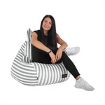 Kép 6/20 - Babzsák, fehér/szürke, LAPIN