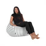 Kép 8/20 - Babzsák, fehér/szürke, LAPIN