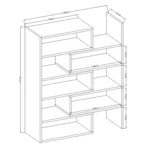 Kép 2/17 - Polcrendszer, artisan tölgy, KLOE II