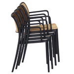 Kép 3/8 - Rakásolható szék, fekete/bézs, RAVID TYP 2