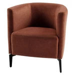 Kép 2/7 - Design fotel, terrakotta/fekete, KAPY