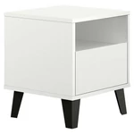 Kép 1/7 - Éjjeliszekrény, fehér, BOGAN 1S