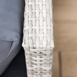 Kép 4/15 - Kerti rattan szett, szürke/természetes/krémszínű, DEBRA