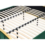 Kép 9/12 - Ágy ráccsal, 180x200, zöld Velvet szövet/gold arany króm, GEORGIA