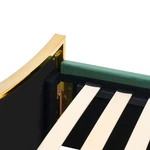 Kép 10/12 - Ágy ráccsal, 180x200, zöld Velvet szövet/gold arany króm, GEORGIA