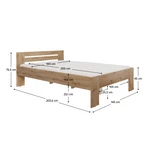 Kép 2/2 - Ágy, 140x200, artisan tölgy, BASIS