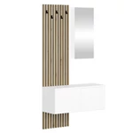 Kép 1/5 - Előszobai szett, fehér/artisan tölgy, REBEKA