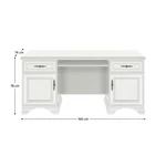 Kép 3/3 - PC-asztal, alpesi fehér, KENTAK BIU2D2S