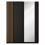 Kép 5/7 - Szekrény, 2D-150, fekete/artisan tölgy, BAJADERO TYP 1