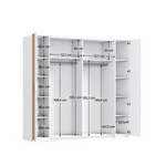 Kép 6/7 - Szekrény, 2D, fehér/artisan tölgy, FLORENS