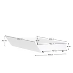 Kép 5/6 - Fiókos konténer az ágy alá, 2 db-os szett, fehér, FLORENS