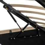 Kép 6/15 - Ágy ráccsal, 180x200, sötétszürke Velvet szövet, PENELOPE