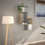 Kép 8/8 - Fali polc, artisan tölgy/grafit, VALPA